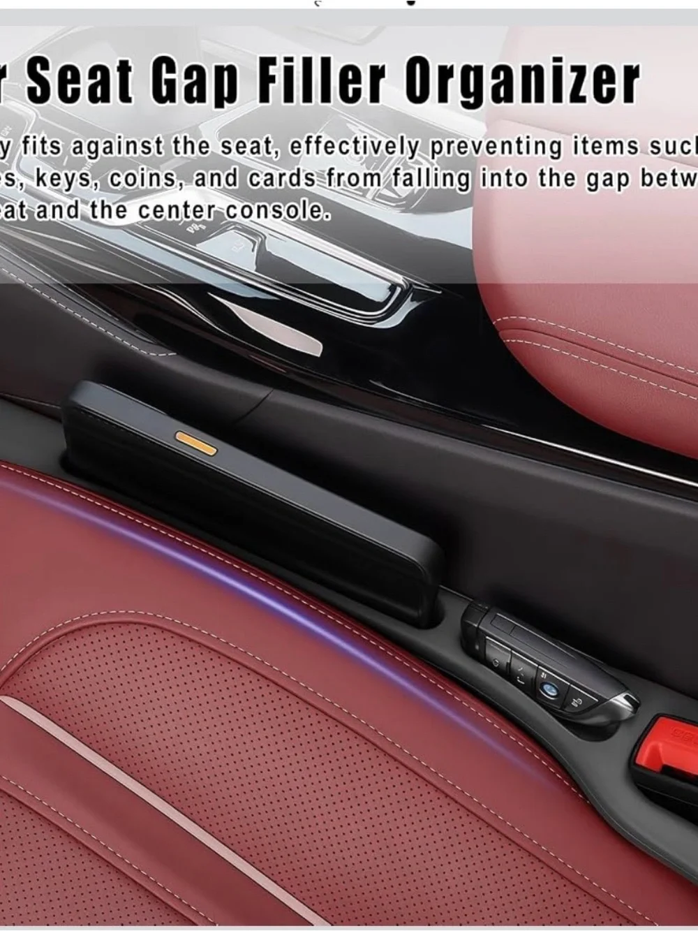 Car Seat Gap Filler Organizer.Anti-Drop Catcher Phone Keys Storage for Car
